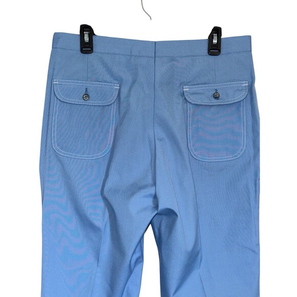 Vintage Sansabelt Blue Golf Pants 70s Mod Slacks Men’s Retro Style - Picture 6 of 16